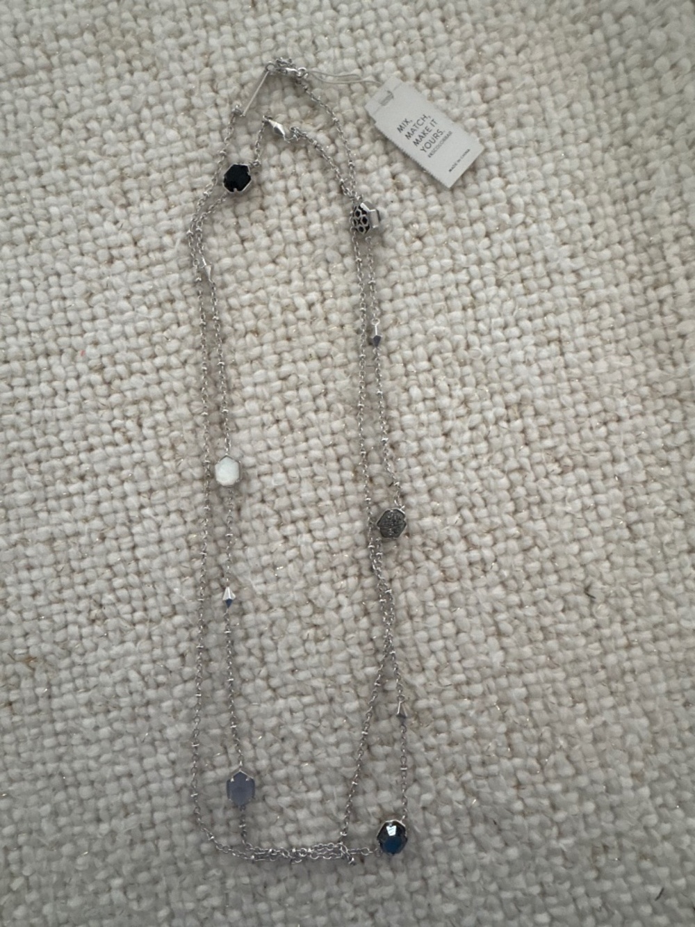 NWT- Kendra Scott- Long silver necklace